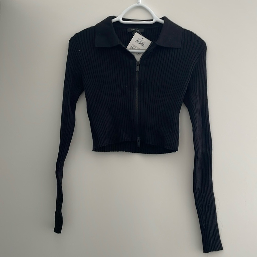 Love Tree Zipper Cardigan